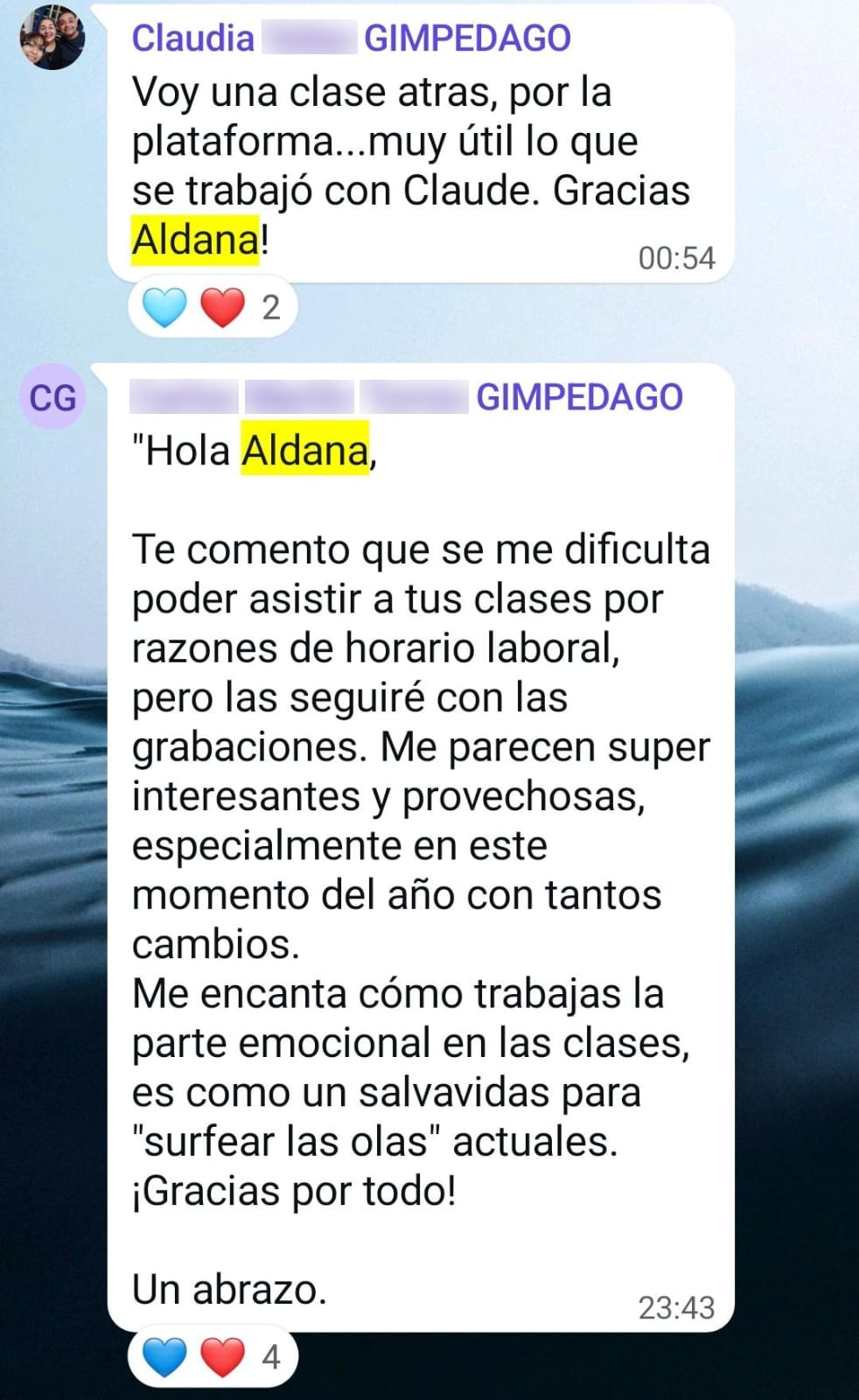 Testimonio real de la comunidad 1